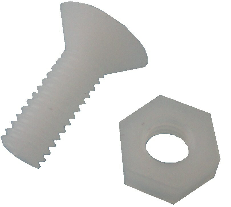 M3 プラスチック皿ねじ+ 長さ12mm ＋ナット付 12組入 ＜yjp-1183＞