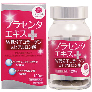 プラセンタエキス+W低分子コラーゲン&ヒアルロン酸 120粒 3個セットプラセンタ サプリ 低分子コラーゲン ヒアルロン酸 サプリ 送料無料
