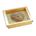 5Pオフ★サラセラの日SALE!ひのき板そば 正角(竹ス付) 蕎麦 そば用食器 木製 〔お取り寄せ商品〕