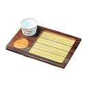 5Pオフ★サラセラの日SALE!焼杉薬味付ざる(竹ス付)蕎麦猪口は付属しません 蕎麦 そば用食器 木製〔お取り寄せ商品〕