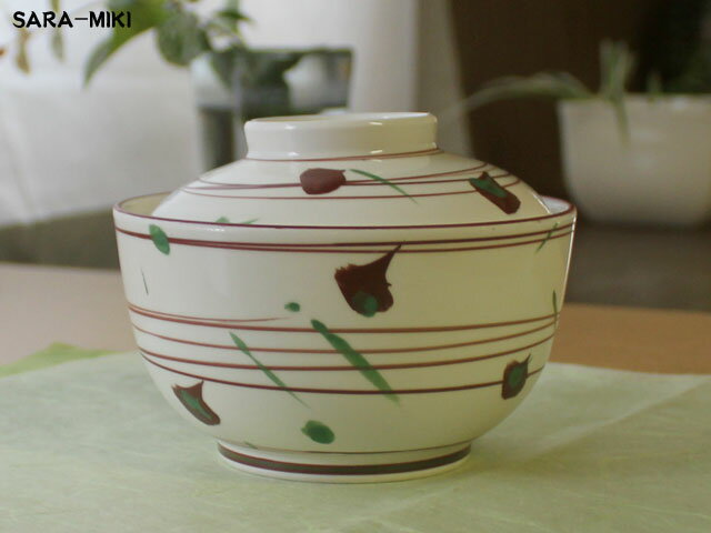 乐天商城 - 【アウトレット】手描赤唐草 小蓋物 / 食器 和食器 蓋付き 蓋向 小蓋向 業務用食器 煮物碗 菓子碗
