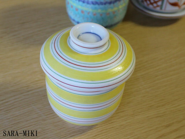 【アウトレット】銀彩 黄駒筋 むし碗 / 和食器 蒸し碗 蓋物 蓋付き碗 茶碗蒸し 蒸し物 懐石 割烹