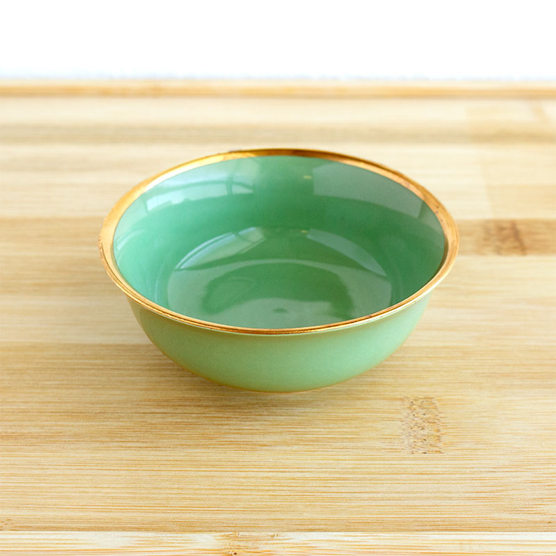 【アウトレット】抹茶金筋 小鉢 (小) [約9.5cm×H3.7cm] / 和食器 小鉢 小付 酒肴 つきだし 珍味 おかず小鉢 前菜鉢 副菜鉢 デザートボウル アイスカップ フルーツボウル 和カフェ ヨーグルト 緑 グリーン