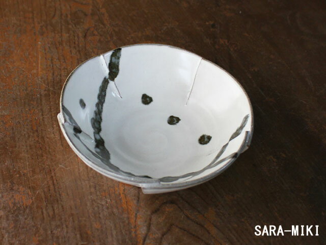 【アウトレット】粉引黒絵 戸ジメ小鉢 / 小鉢 高級和食器 貫入入り