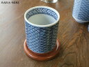【アウトレット】祥瑞 中 湯呑 (Φ6.7cm×H8.3cm) / 和柄 和風 湯?み 藍 ブルー 緑茶が似合う