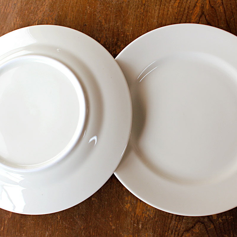 【アウトレット】クリーム 23.4cm リムプレート [Φ23.4×H2.4cm] / 食器 洋食器 中皿 プレート リムプレート クリーム色 ホワイト 白 ビュッフェ 取り皿 日本製 美濃焼 安い