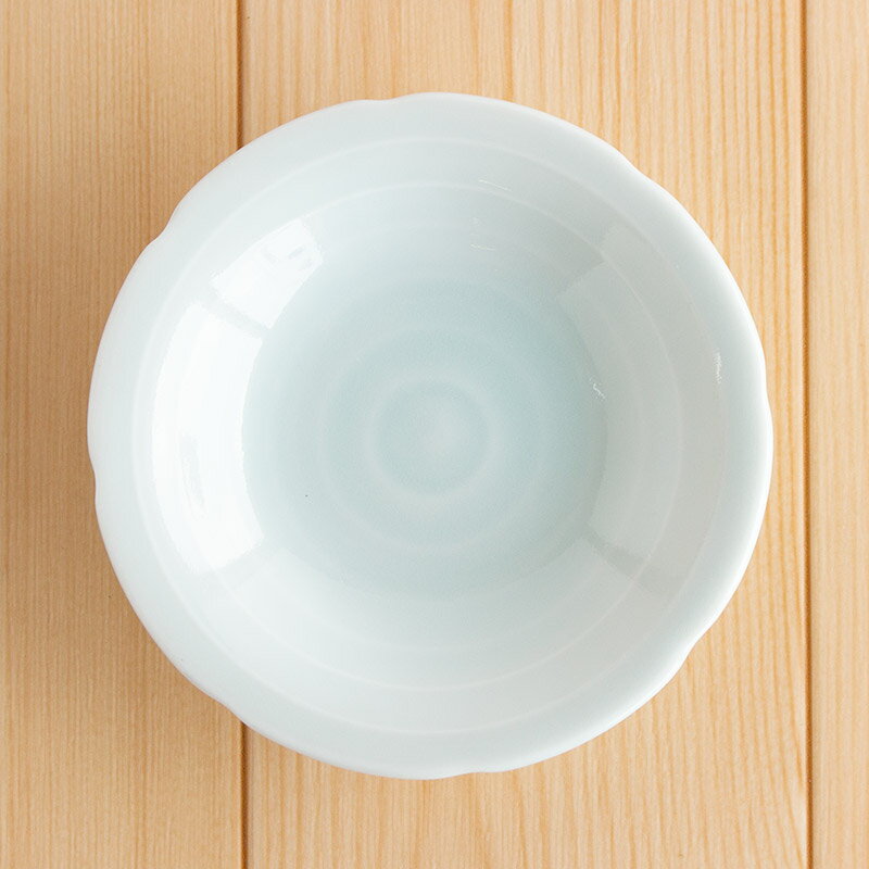 【アウトレット】青白磁 水面 3.5皿 Φ10.7cm×h2.3cm / 小皿 和食器 漬物皿 珍味 お茶請け タレ皿 醤油皿 業務用食器