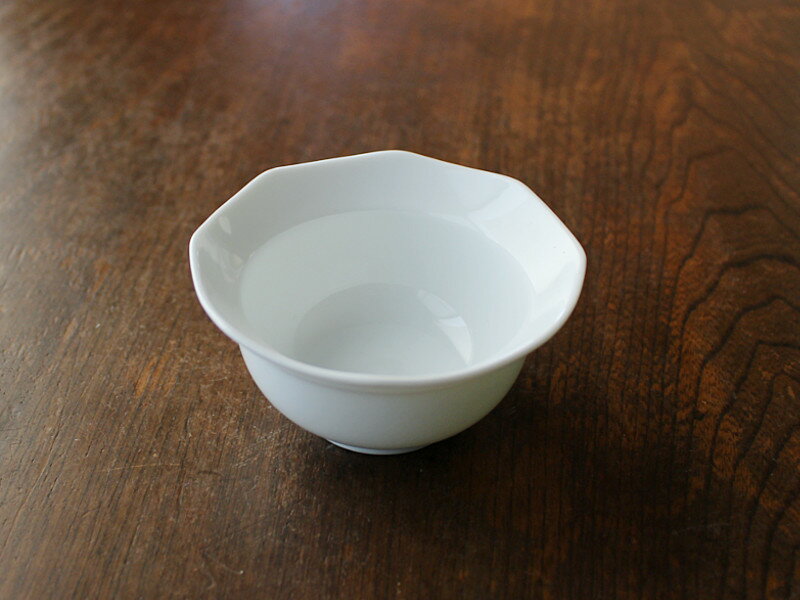 白磁 八角 珍味鉢 8.5cm / 白い食器 白無地 シンプル ミニカップ 小鉢 小付 お通し おつまみ 薬味 業務用食器