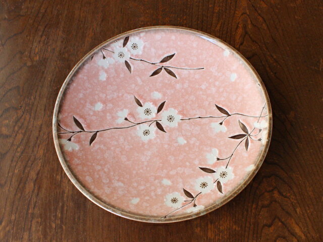 【アウトレット】【美濃焼】ピンク桜7.5寸丸皿