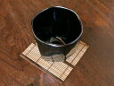 【アウトレット】面取り 焼酎カップ / 黒い食器 酒器 ロックカップ フリーカップ 六角形