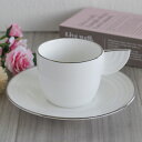 【アウトレット】プラチナライン コーヒーカップ&ソーサー / 白い食器 ホワイト 白 白磁 カップ&ソーサー コーヒーカップ