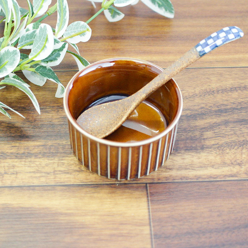 ブラウン ココット 7.2cm / 陶器 陶磁器 小さな器 カフェ風 ココット スフレ デザート カップ デザートカップ アウトレット食器