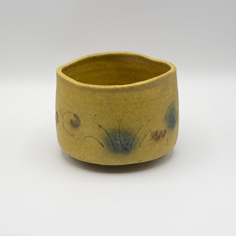 ⭐黄瀬戸 抹茶盌 年代物 茶道具 瀬戸焼 コレクション 骨董品 アンティーク k702_01.jpg