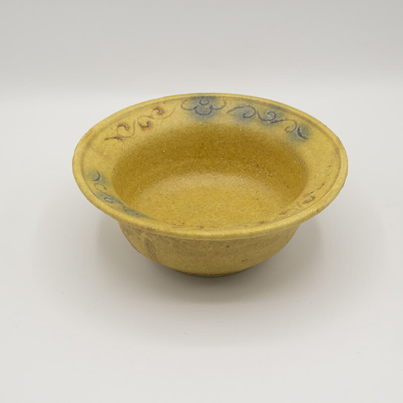 作家物手づくり陶器黄瀬戸織部玉縁中...