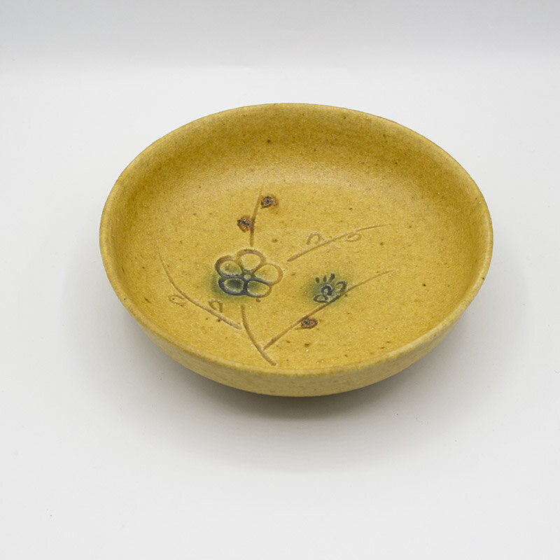 【アウトレット】作家物 手づくり陶器 黄瀬戸織部 Φ16.5 大 菓子鉢 / 作家物 手づくり陶器 手造り 陶器 高級 黄瀬戸 瀬戸 菓子鉢 鉢 和食 和食器