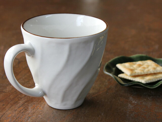 【アウトレット】粉引茶線ネジマグ / コーヒーカップ 美濃焼 マグカップ