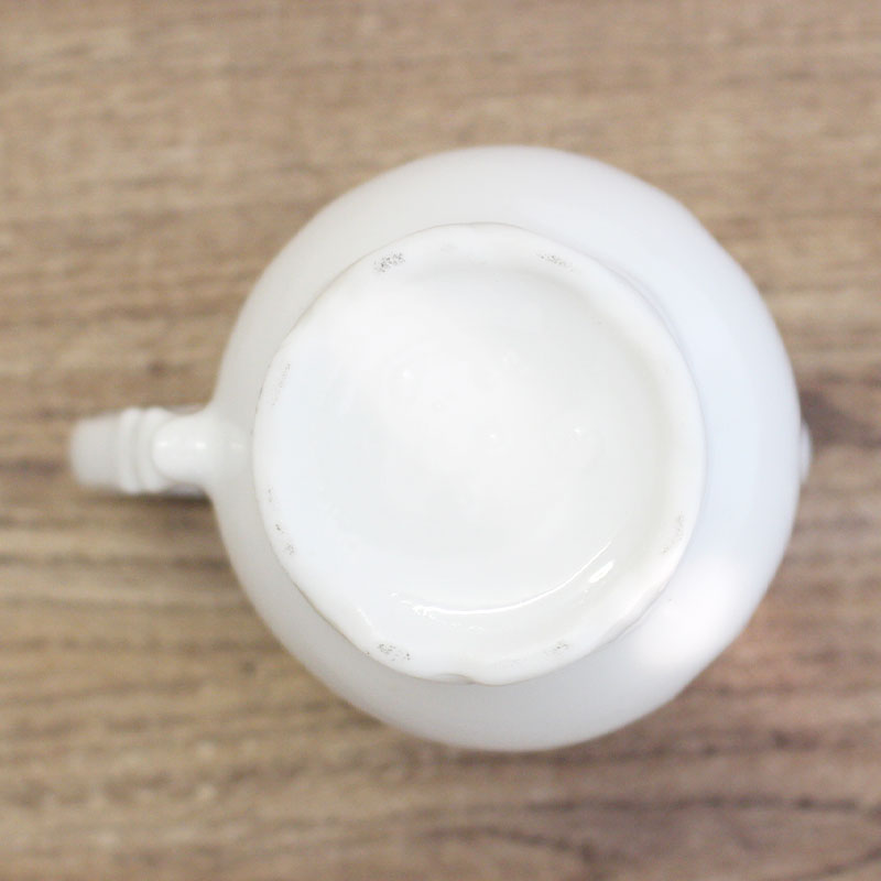 【アウトレット】白磁 ドイツ型クリーマー[8.5×H8.5cm] / 白い食器 昭和レトロ ミ...