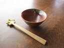 【アウトレット】紅柿茶織部 飯碗 Φ12cm / 和食器 ご飯茶碗 ろくろ目 茶色 柿色 お碗