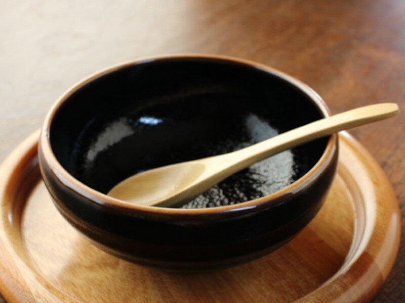 【アウトレット】茶ふちライン ゆず天目 駒型 4寸 鉢 / 小鉢 深鉢 丸鉢 丸小鉢 和食器 ボウル こまがた..