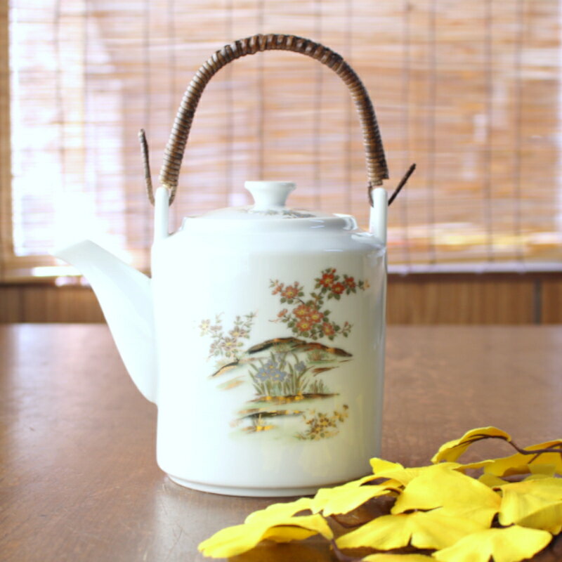 【アウトレット】春の花金彩 土瓶 [直径12.1×H15.5cm] / 6号 大きいサイズの土瓶 花柄 金彩 土瓶 急須 ..