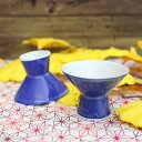 \10%OFF スーパーSALE/【アウトレット】藍色 高台盃 (※訳...(3)