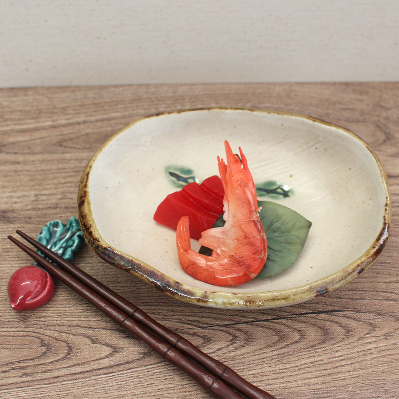 A986-5/唐津焼/泰久 造/唐津梅小鉢5客/飾鉢/銘々皿/向付/ - メルカリ