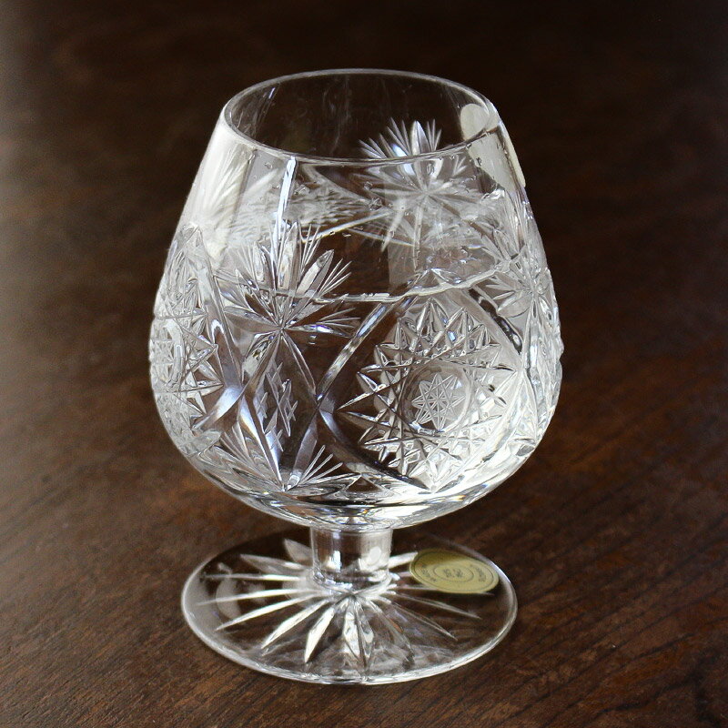 【アウトレット】ボヘミヤ クリスタル カット ブランデーグラス / グラス ガラスコップ カットグラス スロバキア ボヘミア 2