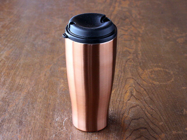 【アウトレット】ポータブル サーモタンブラー (シャンパンゴールド：大) / 耐熱 保温 保冷 二重構造 ジュース コーヒー
