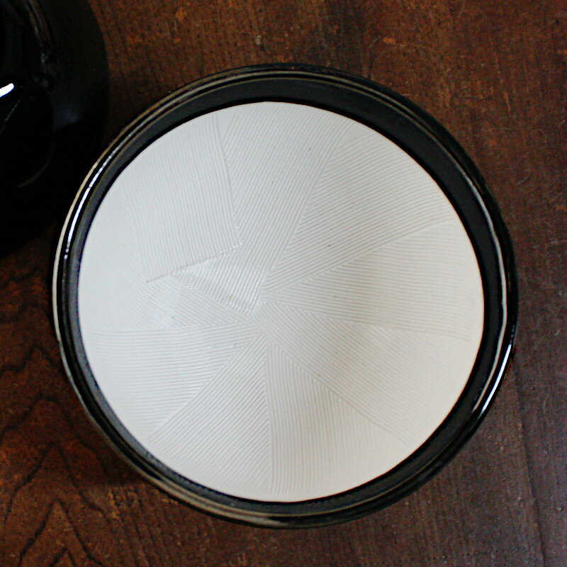 【アウトレット】丸型天目 15.5cm すり鉢 / 黒 ブラック くし目 薬味 調味器具 1人用 すり鉢丼 sara-miki-10013657 サラーミキ サンプル画像3