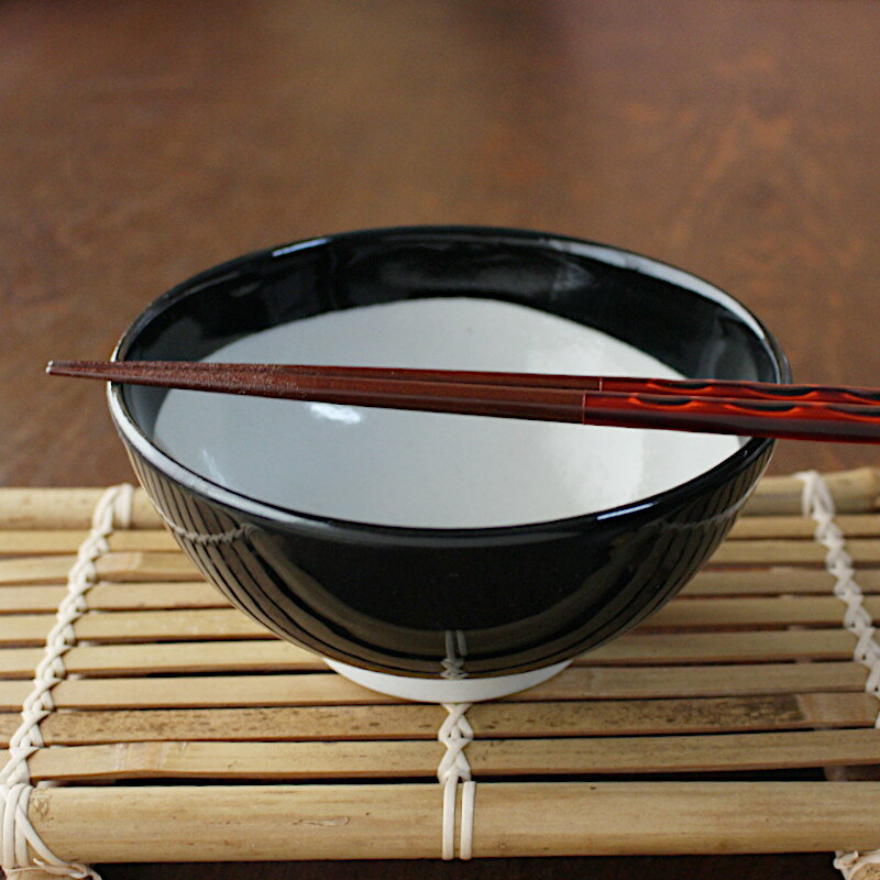 【アウトレット】天目 5.0 丸鉢 丼 (Φ15.5cm×h7.4cm) / 黒 ブラック 深鉢 マルチ丼 煮物 ミニ丼 蕎麦 ..