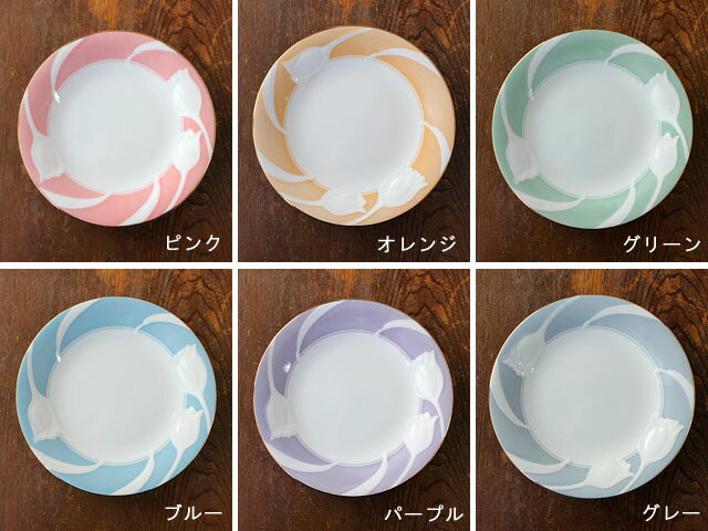 【アウトレット】金線チューリップ 5寸皿(6色...の紹介画像3