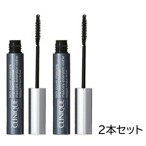 【ネコポス 送料無料】 クリニーク ラッシュ パワー マスカラ ロング ウェアリング フォーミュラ 6ml #01 ブラックオニキス 2本セット [CLINIQUE マスカラ]