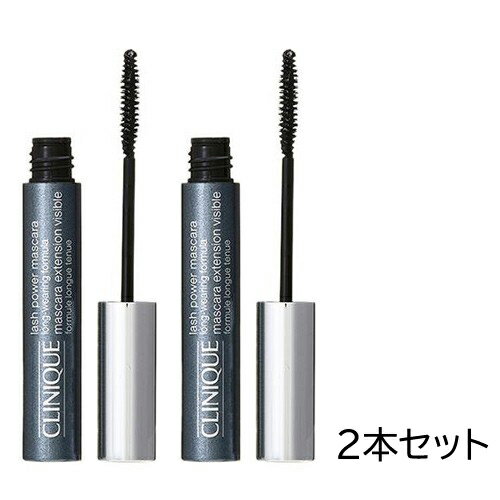 【ネコポス 送料無料】 クリニーク ラッシュ パワー マスカラ ロング ウェアリング フォーミュラ 6ml #01 ブラックオニキス 2本セット [CLINIQUE マスカラ]