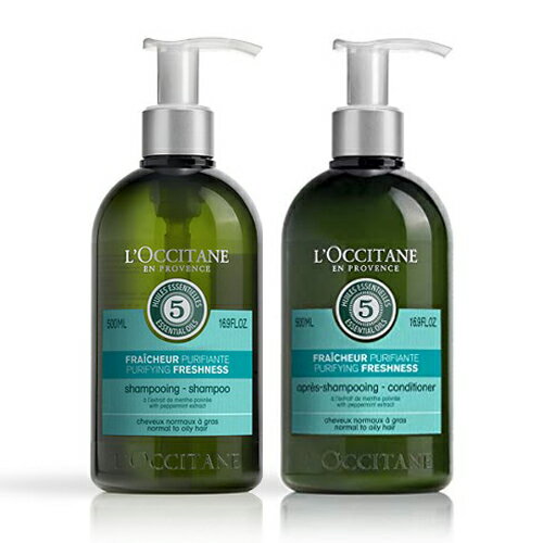 ロクシタン ファイブハーブス ピュアフレッシュネス セット シャンプー&コンディショナー 500ml×2 [L'OCCITANE ろくしたん ヘアケア ダメージケア]のサムネイル