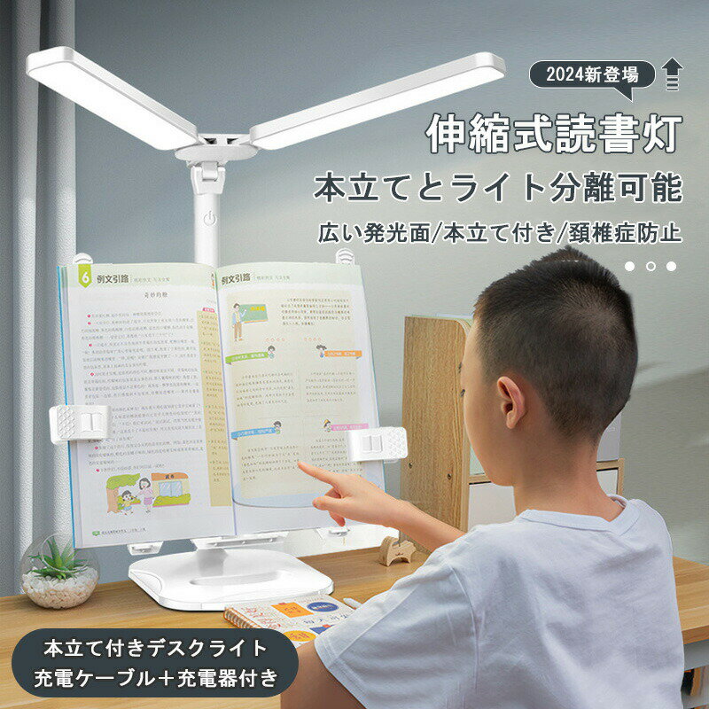【6/11までP5倍+最大2000円OFFクーポンあり】 LEDデスクライト ダブル光源 USB充電