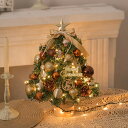 【P5倍+最大2,000円OFFクーポン配布】 クリスマスツリー 卓上 45cm 北欧 小型 ミニツリー クリスマス飾り 常時点灯/点滅ライト LEDイルミネーション オーナメント LEDライト おしゃれ キラキラ 雰囲気満々 暖かい 簡単な組立品 飾り