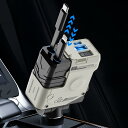 シガーソケット 延長 車 充電器 急速充電 カーチャージャー 4台同時に充電 巻き取り式ケーブル2本付き 【Type-C 102W/ 66W急速充電】Type-...