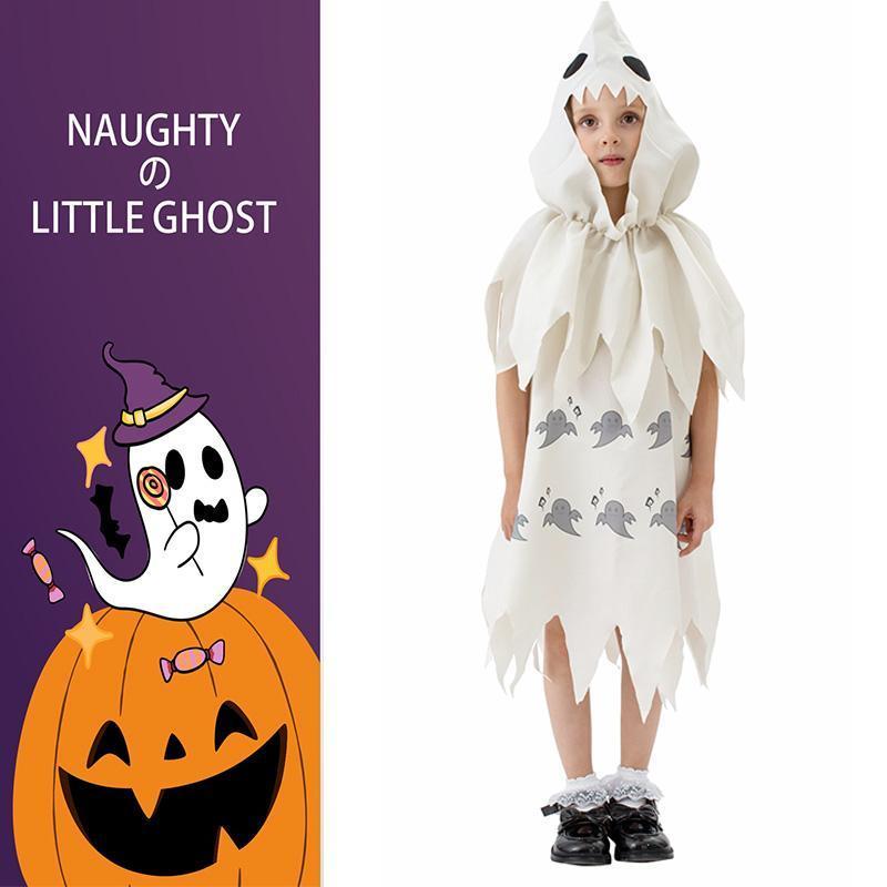 【楽天スーパーSALE半額OFF】 ハロウィン コスプレ衣装 キッズ 男の子 女の子 子供用 幽霊 悪魔 ハロウィーン仮装 演出 舞台劇 Cosplayパーティ...