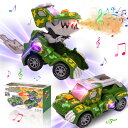 【20時~マラソン限定全商品10%OFF★ 車 おもちゃ LED変形恐竜の車 電動RCカー おもちゃの車を歌う リモコンカー ラジコンカー 無線操作 贈り物 誕生日プレゼント クリスマスプレゼント