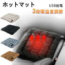 【全店10%OFFクーポン配布中】電気マットusb ホットカーシート シートヒーター 電気マット 多機能 ホットマット 発熱マット 車載加熱座布団 加熱パッド 3段階温度調整 usb給電式 ミニ電気カーペット 温座 ホットクッション 寒さ対策 暖房器具 足元暖房 45x45cm