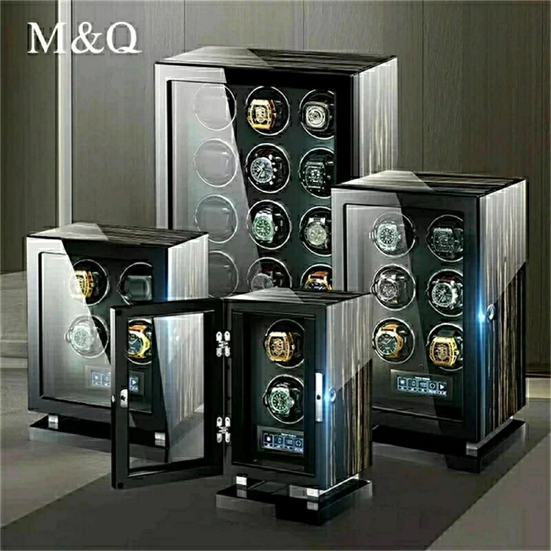 【腕時計自動巻き上げ機】【ワインディングマシーン】指紋解除 [高級腕時計に対応] 液晶タッチ 機械式 ..