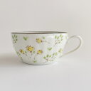 スープカップ スープボウル コーヒーカップ ティーカップ うすかる 花柄 美濃燒 軽量 可愛い 小さめ ミニ おしゃれ 白 300ml 耐熱 軽量快適 野の花 ...