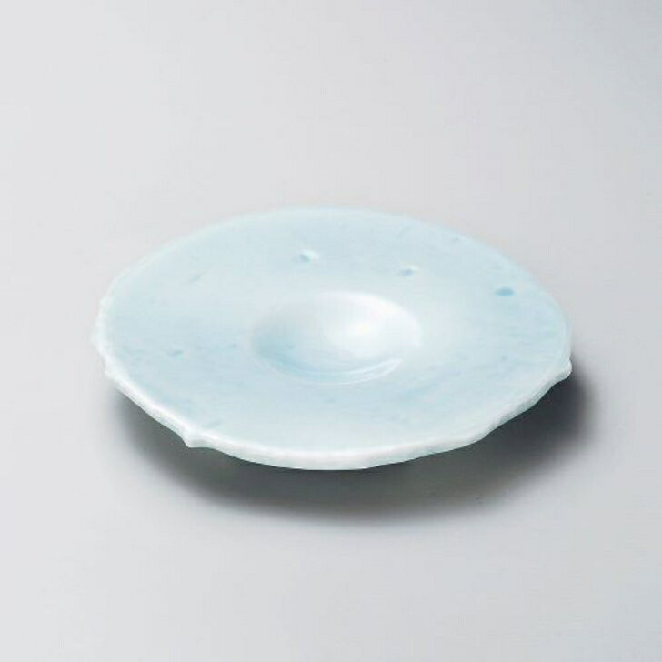 Rakuten - 送料無料 青白磁 丸くぼみ皿 銘々皿 18.5cm 在庫限 アウトレット