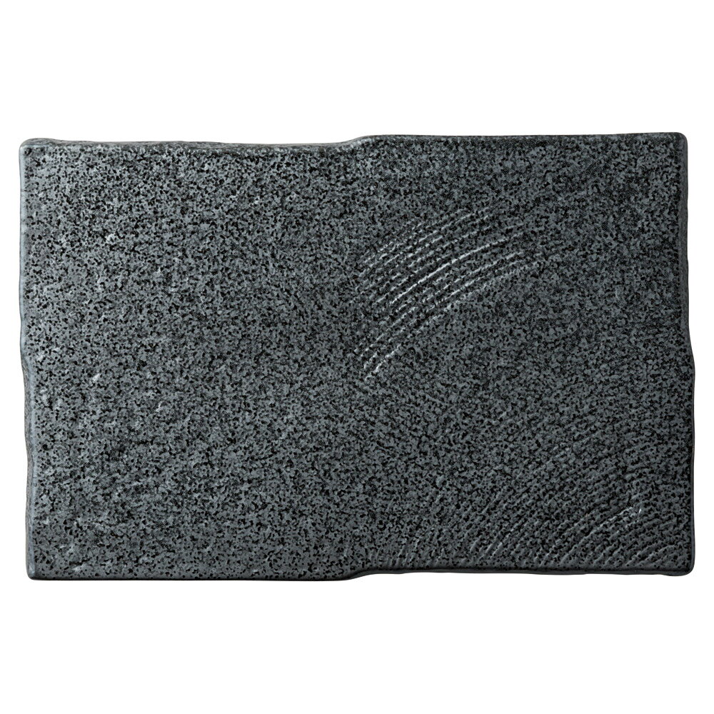 焼物皿 皿 長角皿 さんま皿 角皿 お皿 プレート 30.5cm 長皿 和食器 焼き魚皿 取り皿 刺身皿 おしゃれ 寿司皿 盛り皿 玉子焼き 陶器 黒