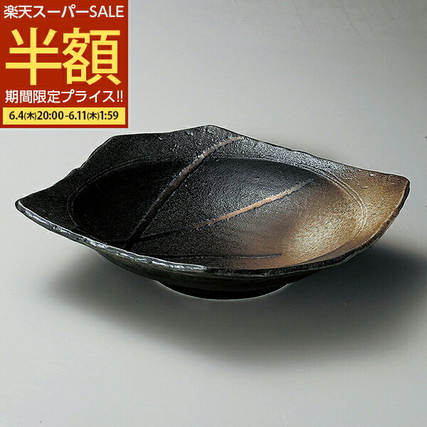 Rakuten - 【ラストスパート5%OFFクーポン】 お皿 皿 食器 和食器 大皿 魚皿 煮物 角皿 美濃焼 おしゃれ 24cm プレート 取り皿 ディナー 前菜皿 磁器 陶器