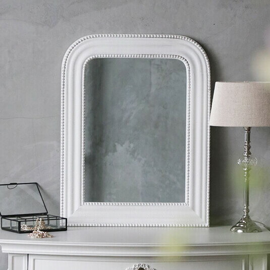 SGDミラーコレットストーンホワイト // 鏡 壁掛け 白 アンティーク風 クラシック フレンチシック アンティーク風 サラグレース