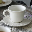 カップ & ソーサー クリーム ELIOS FINEZZA // エリオス フィネッツァ レース コーヒー コーヒーカップ ティーカップ 食器 カフェ カップ ソーサー ホワイト アイボリー 白 ホワイト アイボリー おしゃれ ギフト ラッピング サラグレース