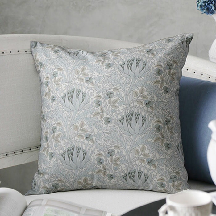 Spliid William MorrisクッションカバーArtichokesピュアドーブ50x50cm // 正方形 総柄 アーティーチョーク ウィリアムモリス おしゃれ クラシカル サラグレースのサムネイル