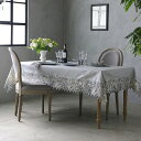 ≪10%クーポン≫ Borgo delle tovaglie テーブルクロス ライトグレー x トワルドジュイ グレー AMALFI // ボルゴ 撥水加工 テ...