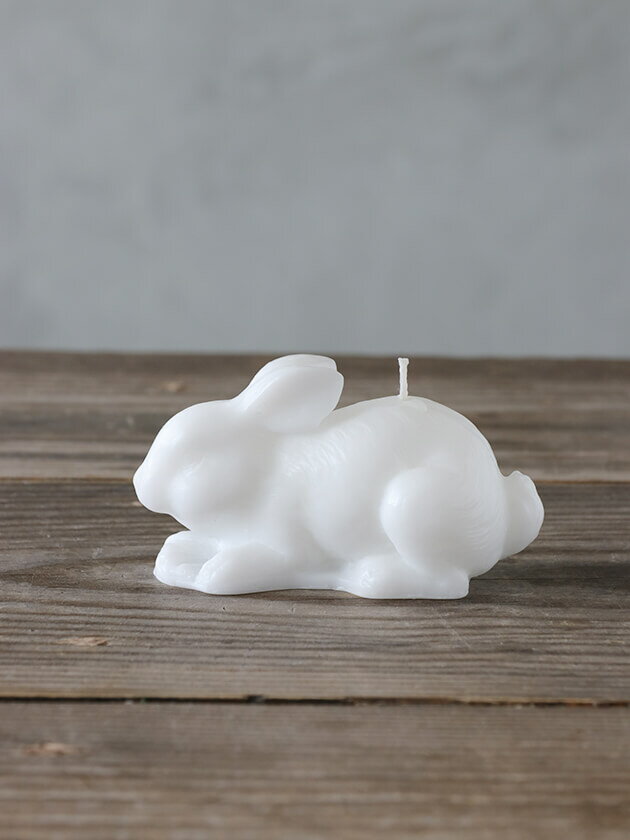 キャンドル RABBIT ホワイト CIERGERIE // キャンドル ろうそく ロウソク 蝋燭 ナチュラル うさぎ ウサギ 兎 白 立体 動物 イースター オブジェ 置物 インテリア イースター プレゼント ギフト プレゼント サラグレース